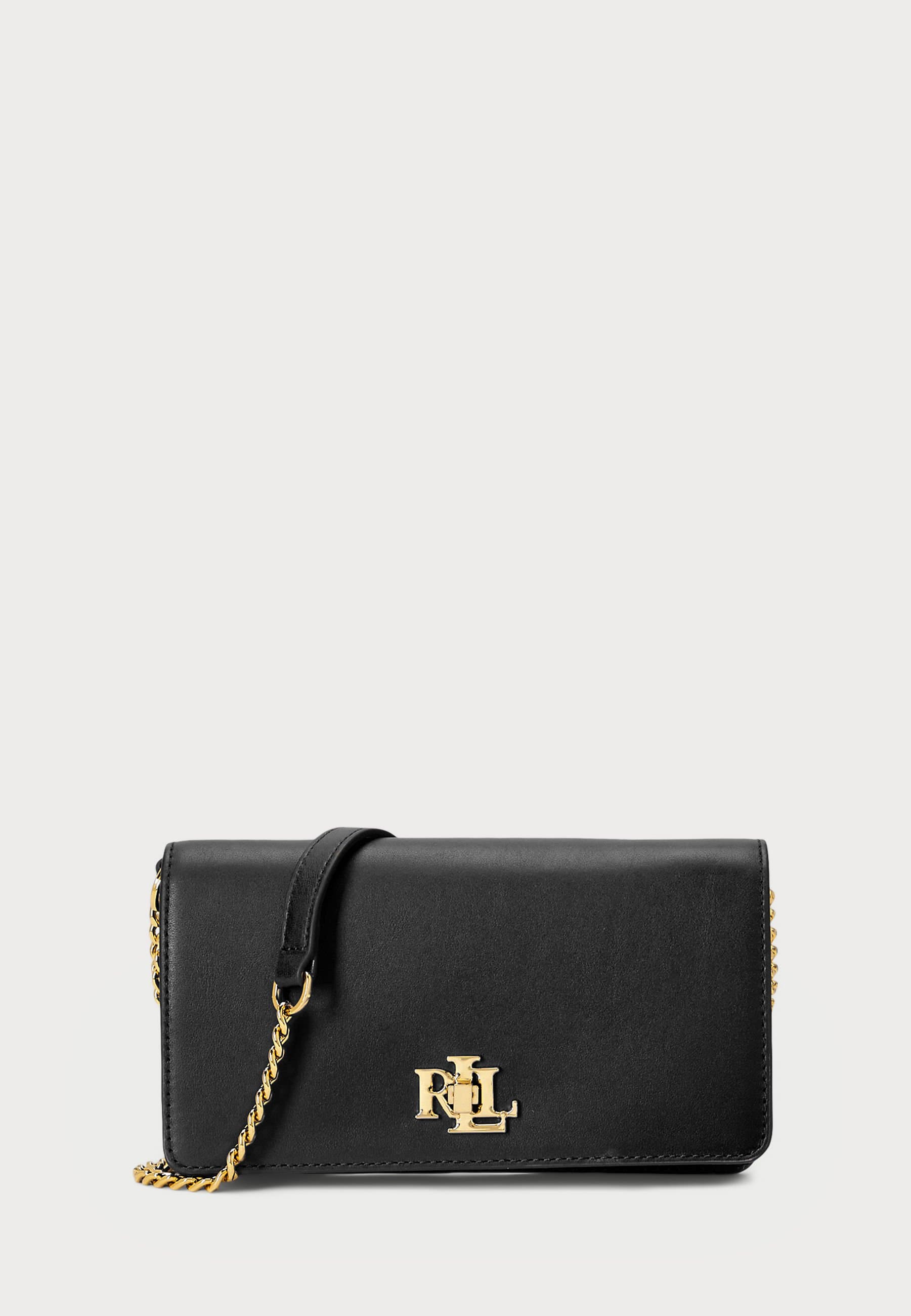 Lauren Ralph Lauren Leather Crossbody Tech Case - Negro